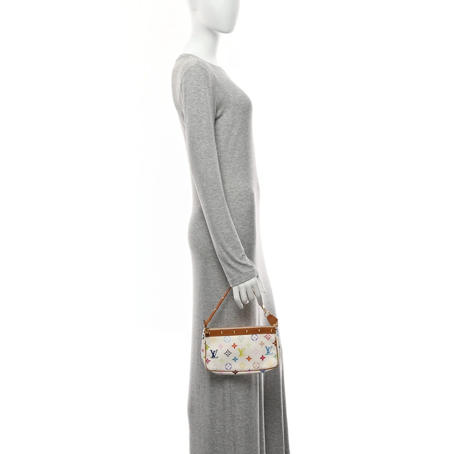 Monogram Multicolor Pochette Accessories White - Image 2