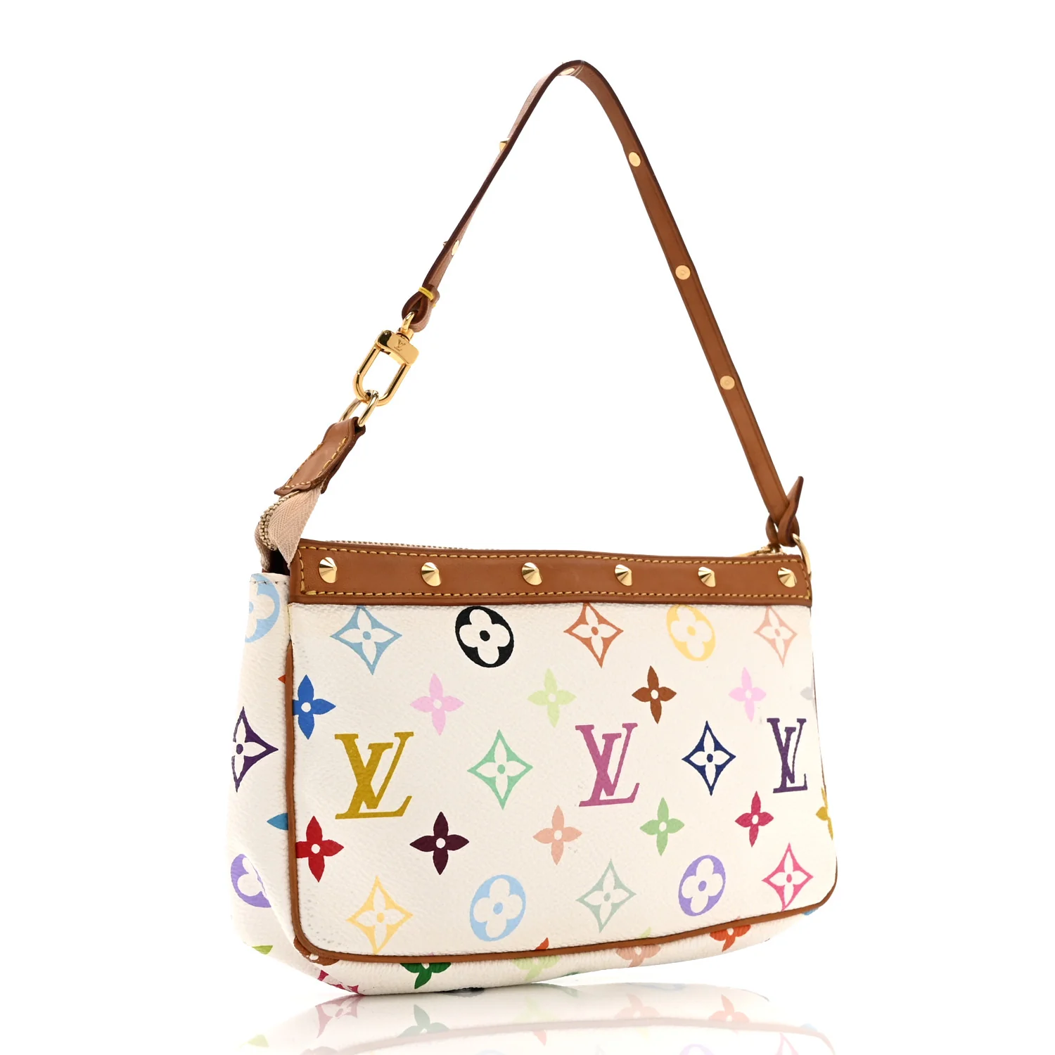Monogram Multicolor Pochette Accessories White - Image 3