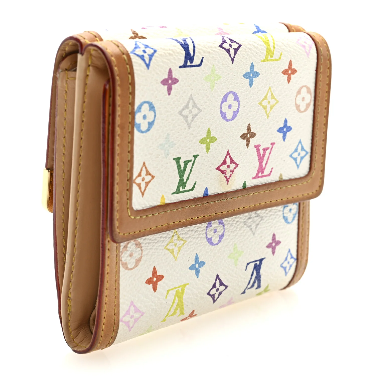 Monogram Multicolor Porte-Monnaie Billets Wallet White - Image 3