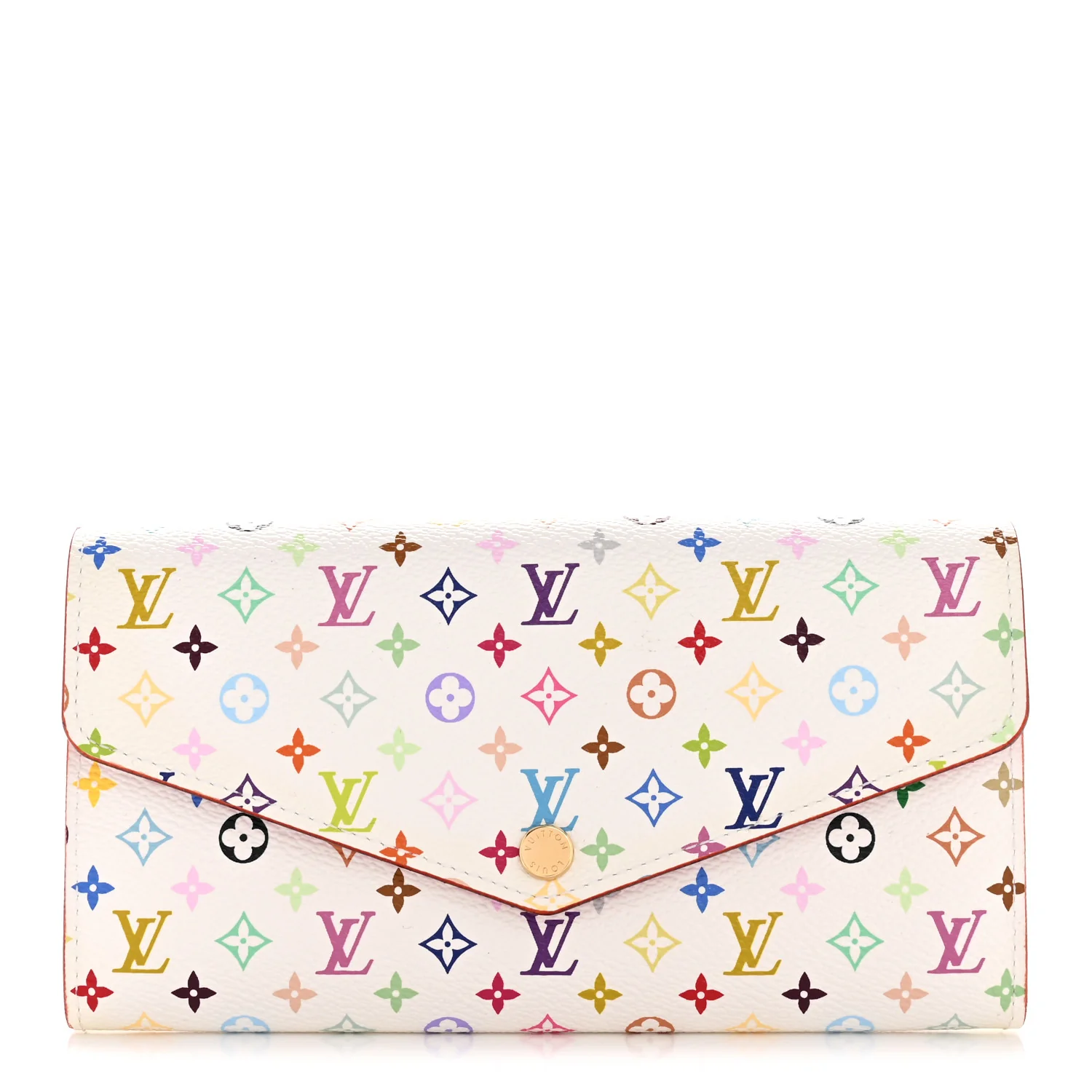 Monogram Multicolor Sarah Wallet NM White Litchi
