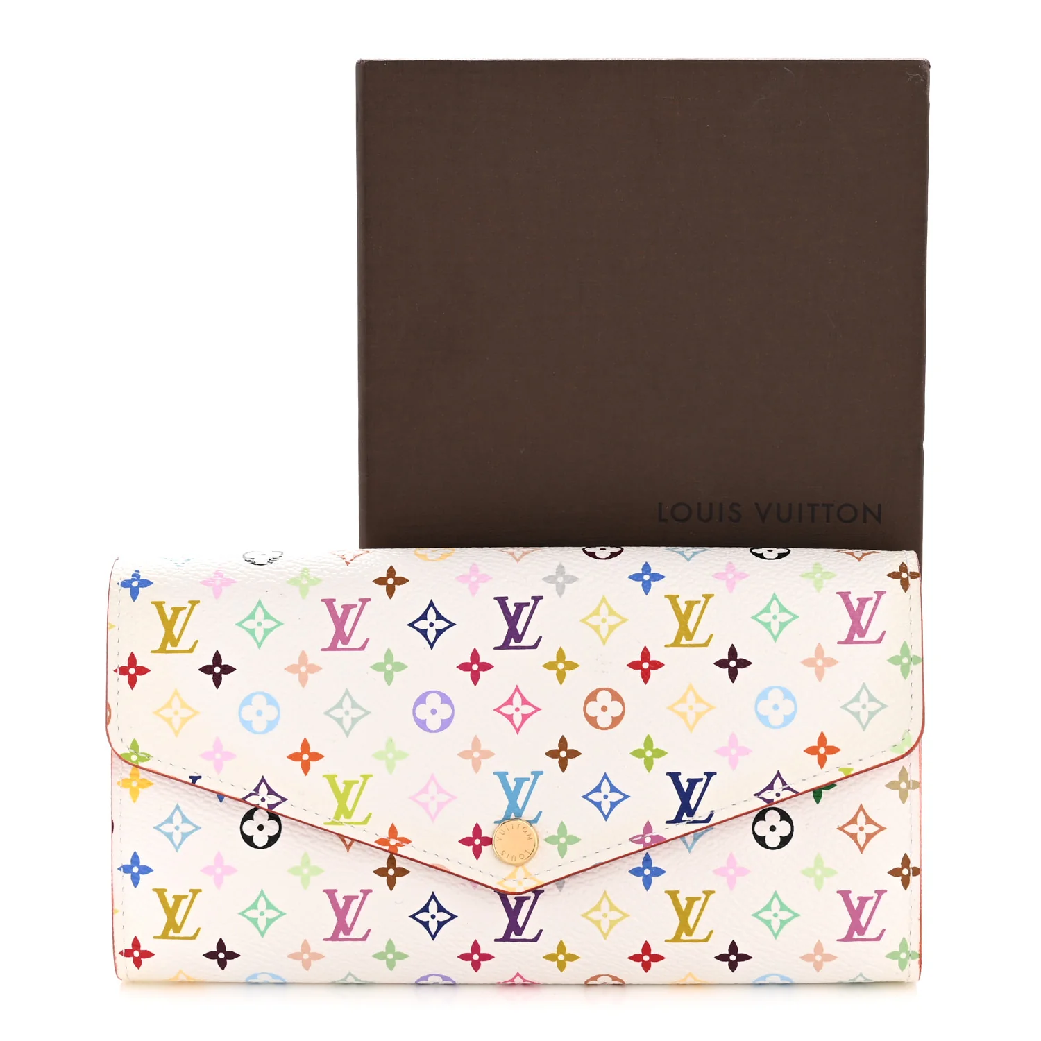 Monogram Multicolor Sarah Wallet NM White Litchi - Image 8