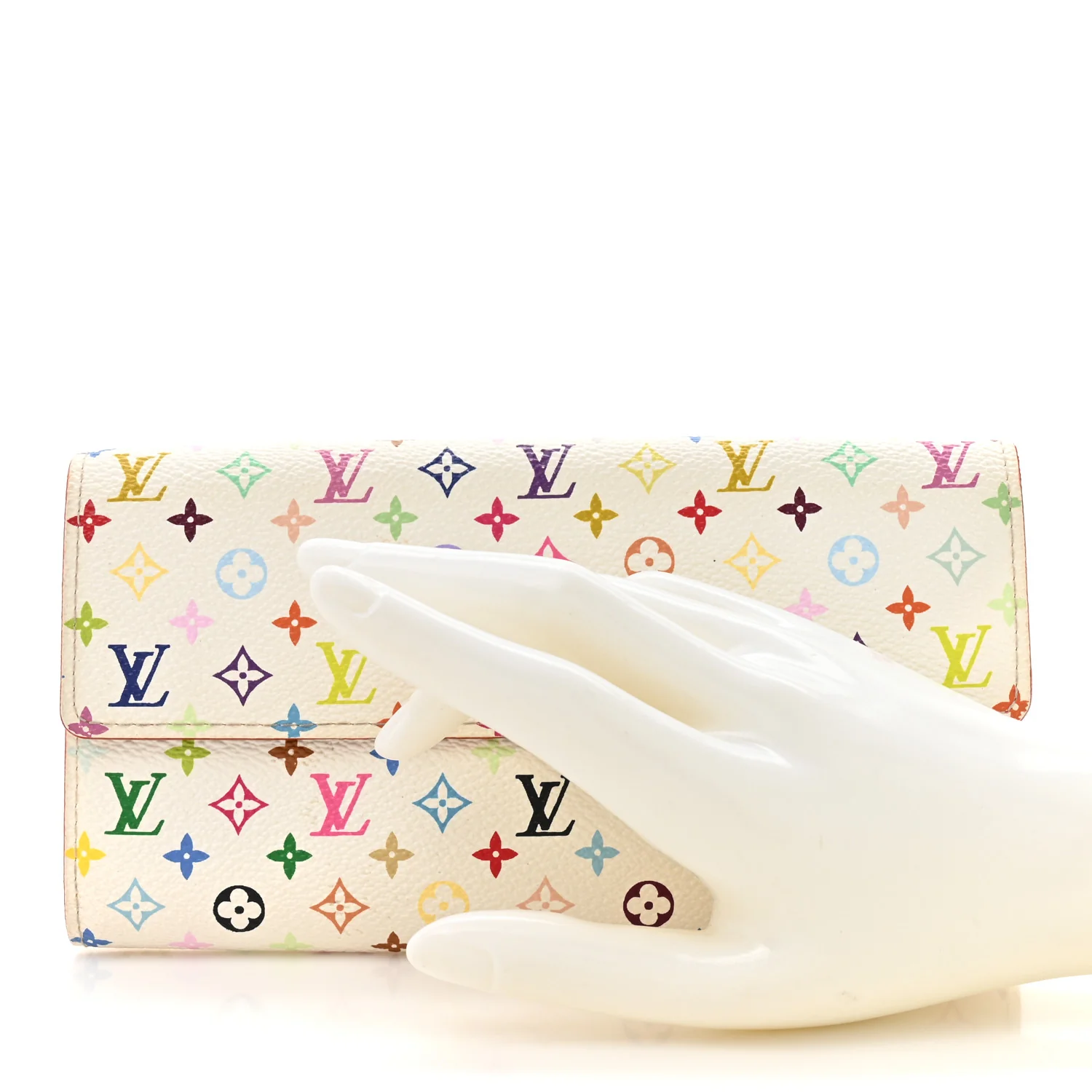 Monogram Multicolor Sarah Wallet White - Image 2