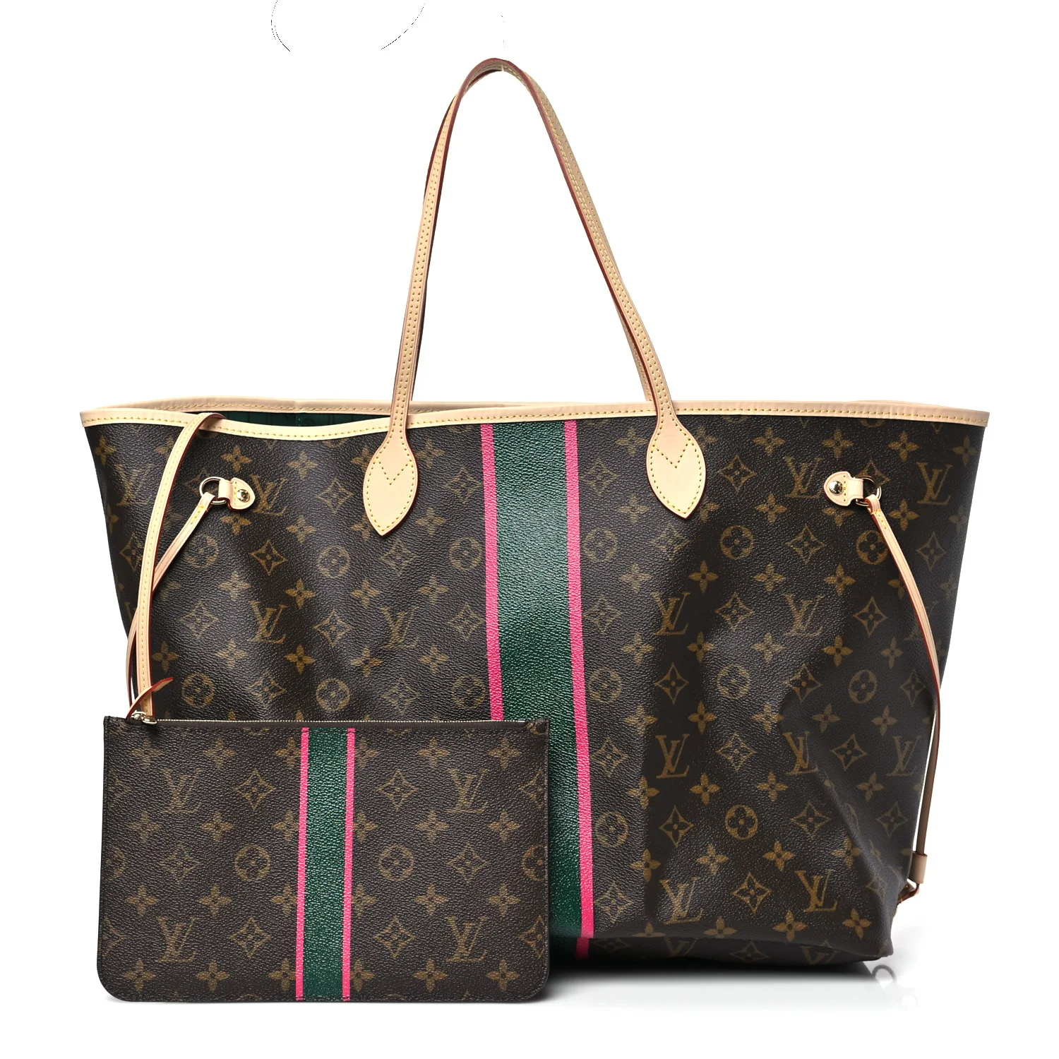 Monogram My LV Heritage Neverfull GM Vert Anglais Fuchsia - Image 3