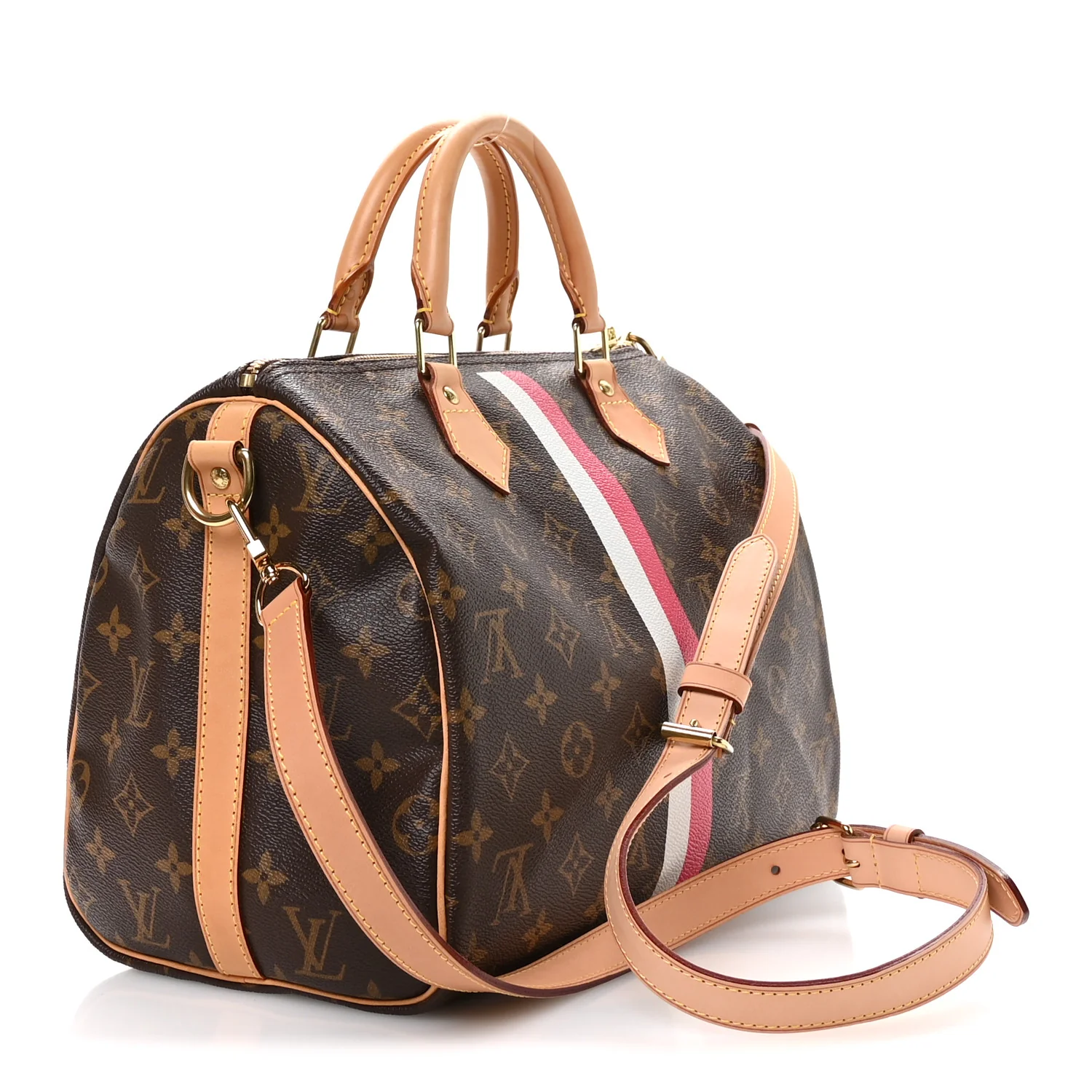 Monogram My LV Heritage Speedy Bandouliere 30 Fuchsia White - Image 3