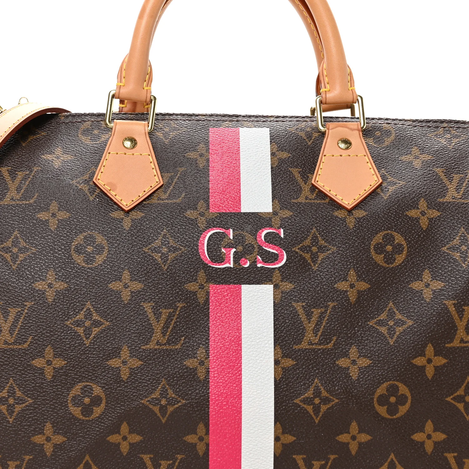 Monogram My LV Heritage Speedy Bandouliere 30 Fuchsia White - Image 8