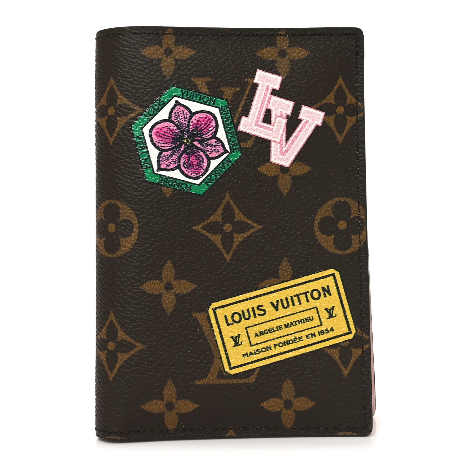 Monogram My LV World Tour Passport Cover Rose Ballerine