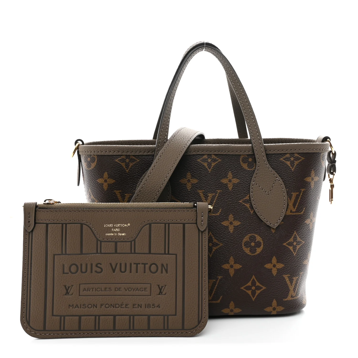 Monogram Neverfull Inside Out Bandouliere BB Dark Fango - Image 3