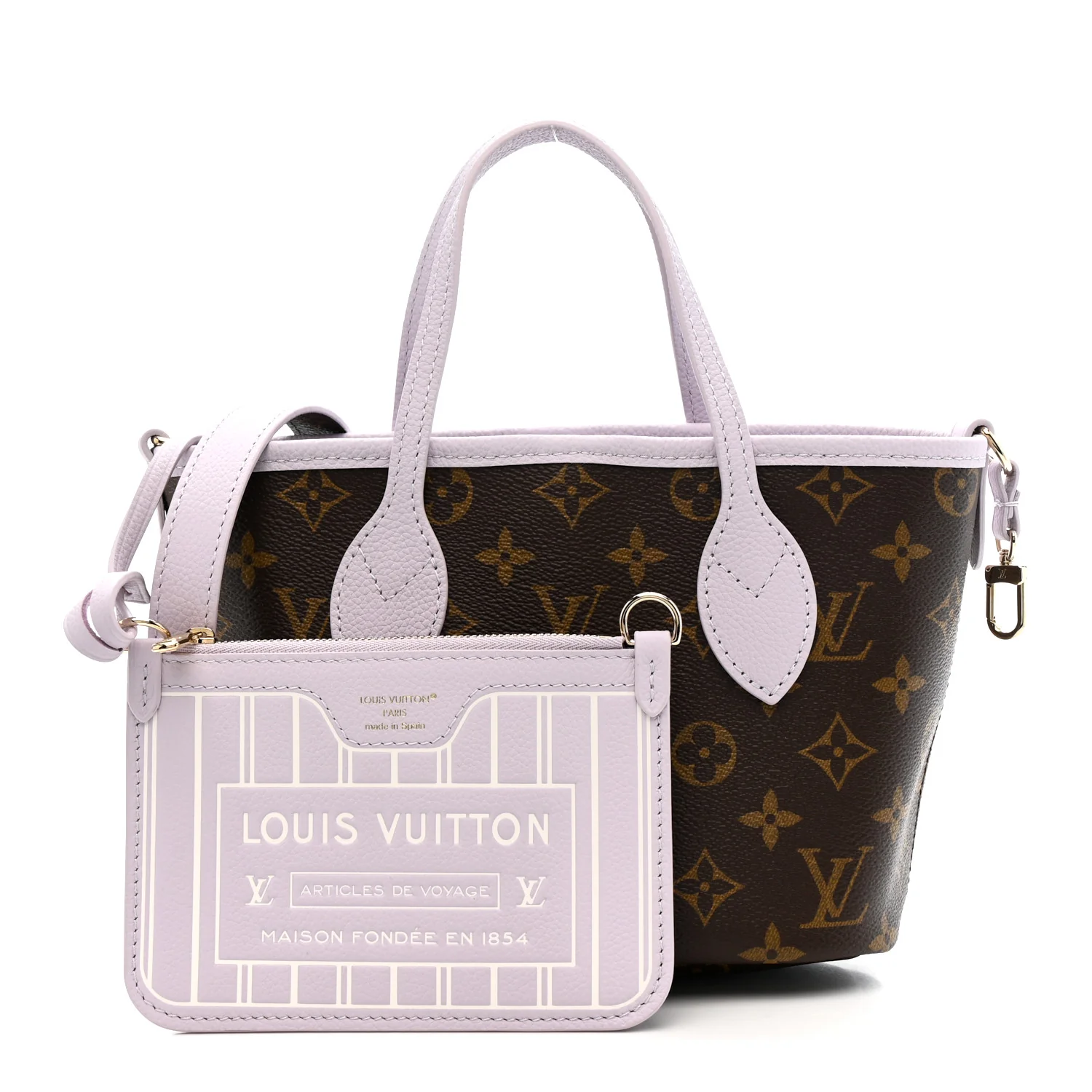 Monogram Neverfull Inside Out Bandouliere BB Misty Lilac - Image 3