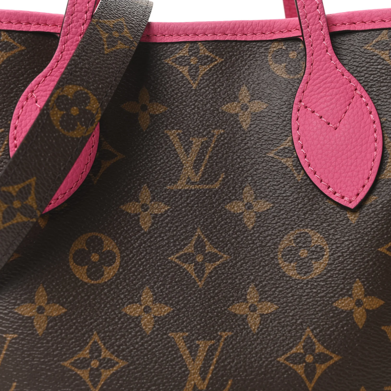 Monogram Neverfull Inside Out Bandouliere BB Rose Pondichery - Image 9