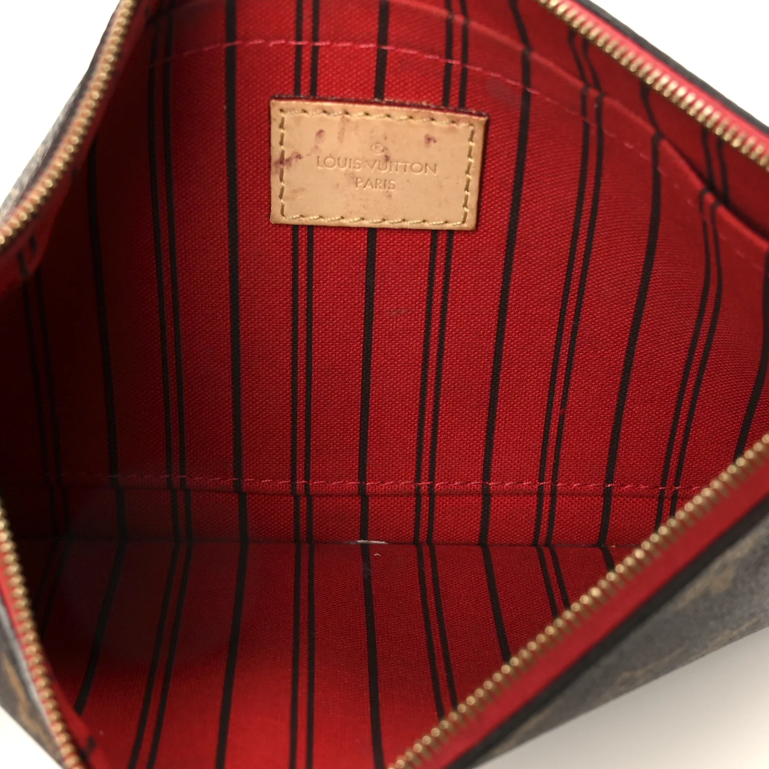 Monogram Neverfull MM GM Pochette Cherry - Image 5