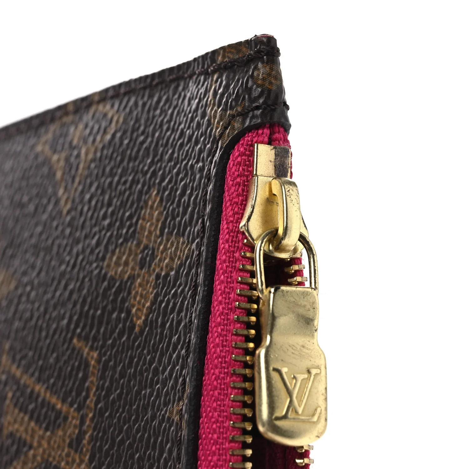 Monogram Neverfull MM GM Pochette Fuchsia - Image 8