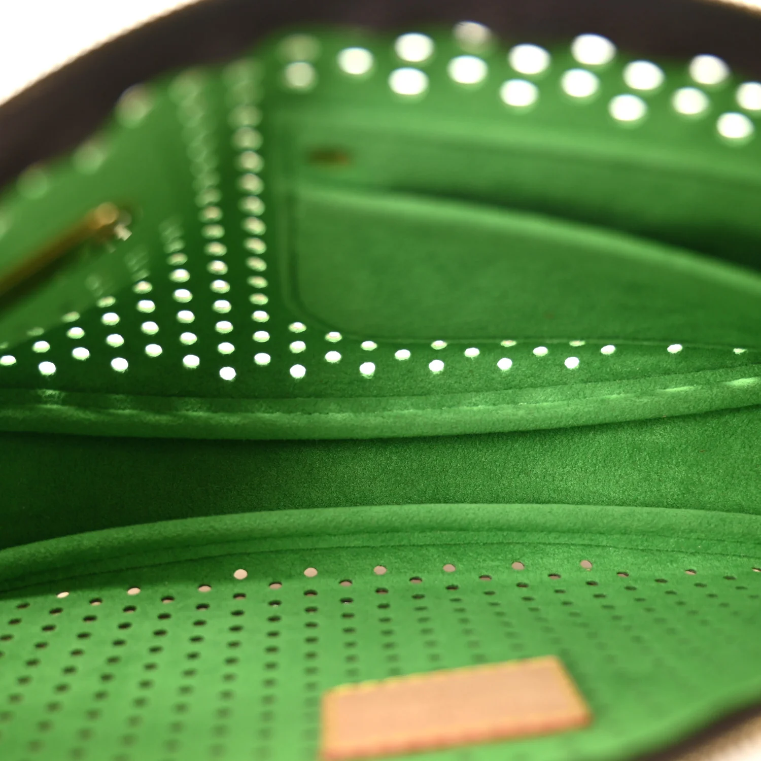 Monogram Perforated Pochette Accessories Bag Green - Image 5