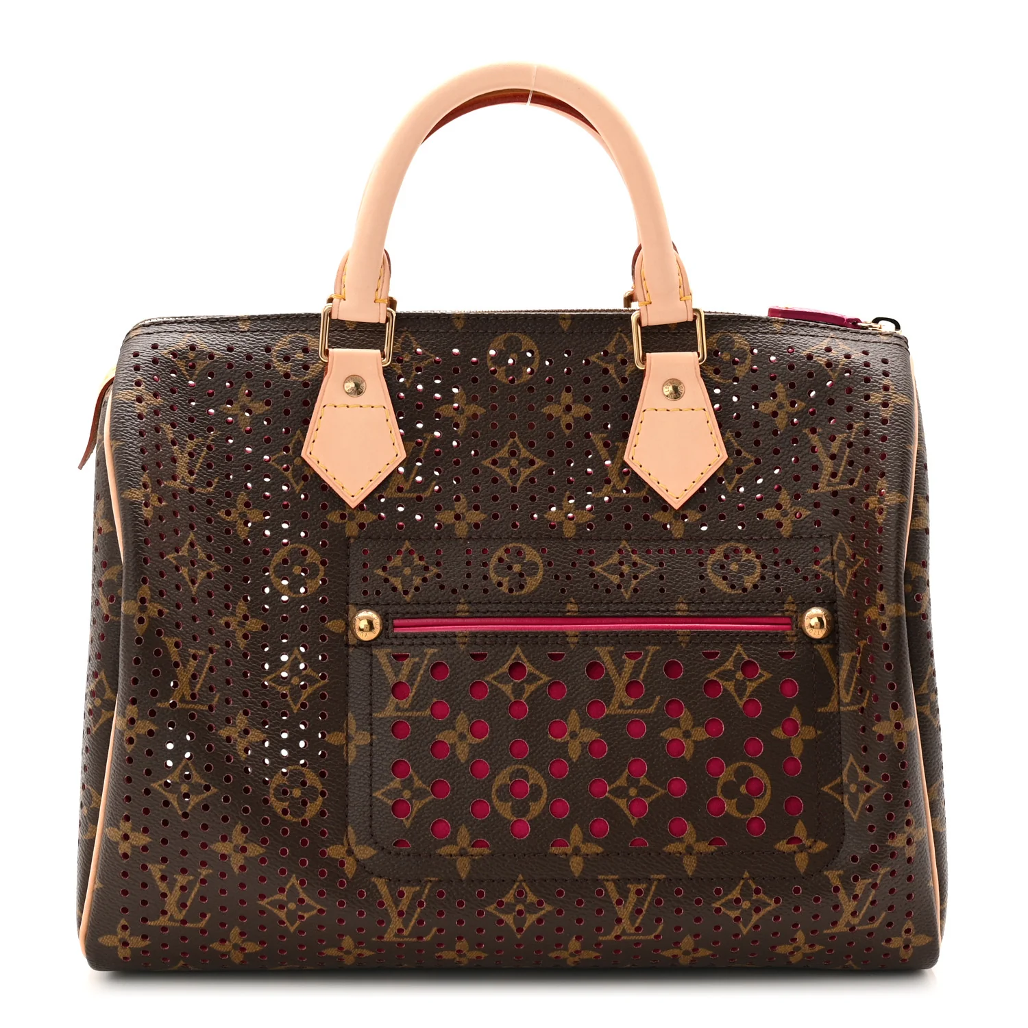Monogram Perforated Speedy 30 Fuchsia