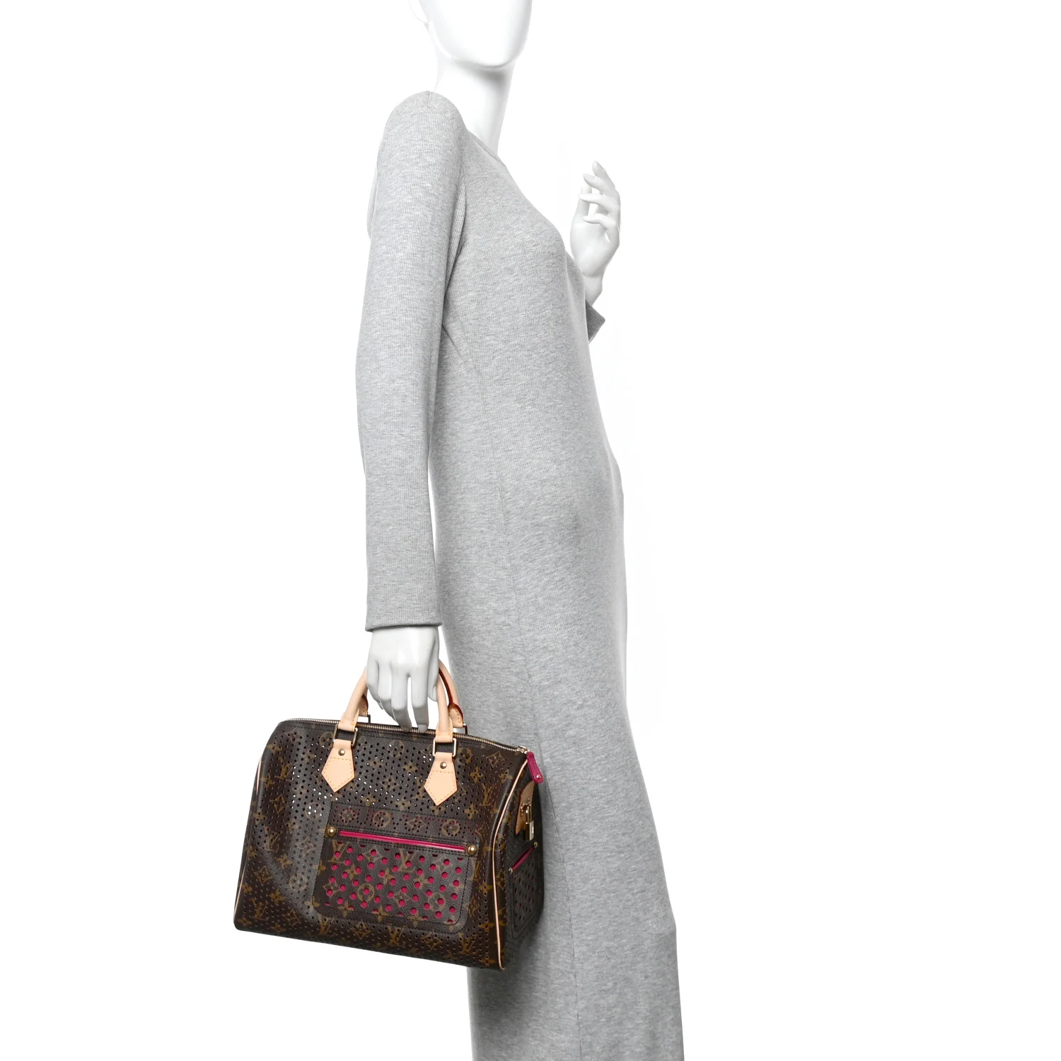 Monogram Perforated Speedy 30 Fuchsia - Image 3