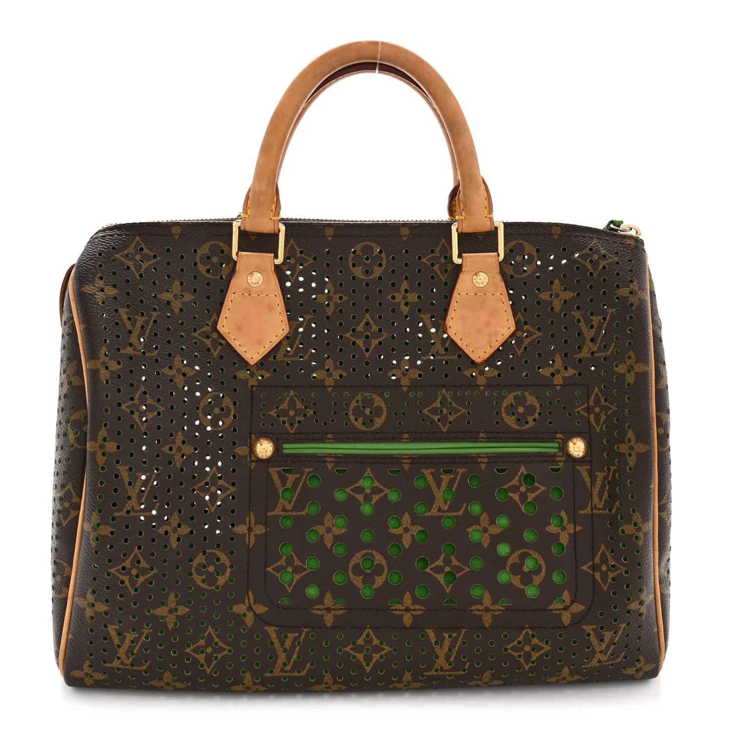 Monogram Perforated Speedy 30 Green