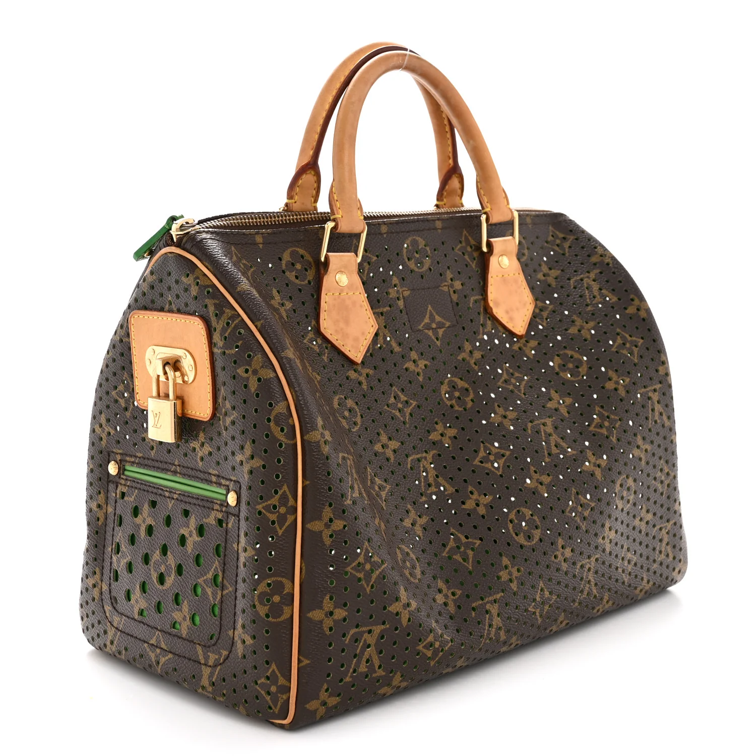 Monogram Perforated Speedy 30 Green - Image 3