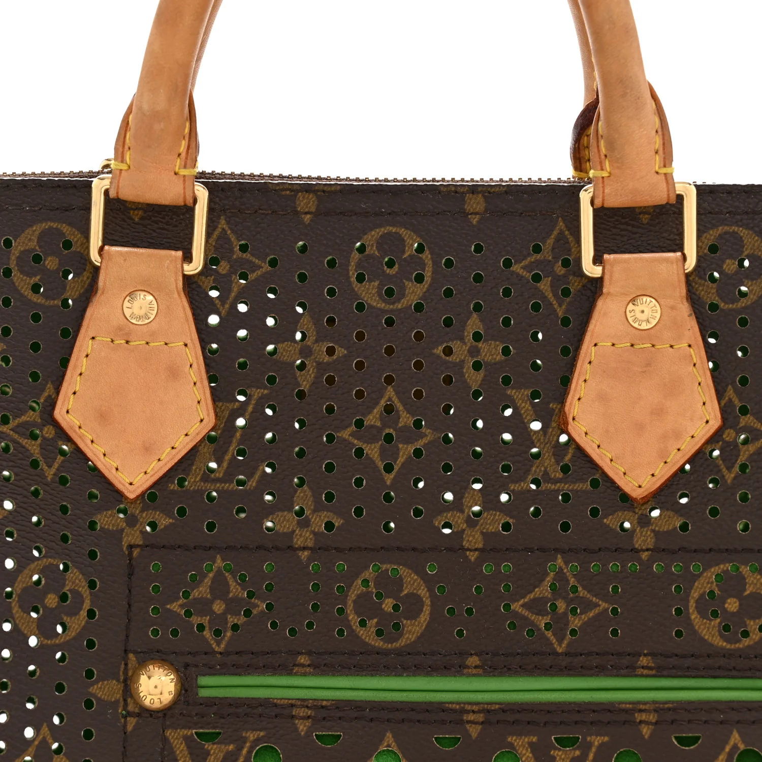 Monogram Perforated Speedy 30 Green - Image 7