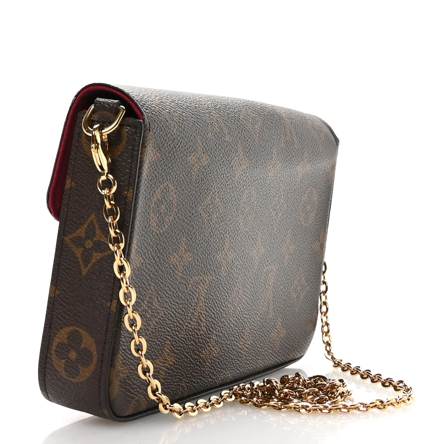 Monogram Pochette Felicie Chain Wallet Fuchsia - Image 4