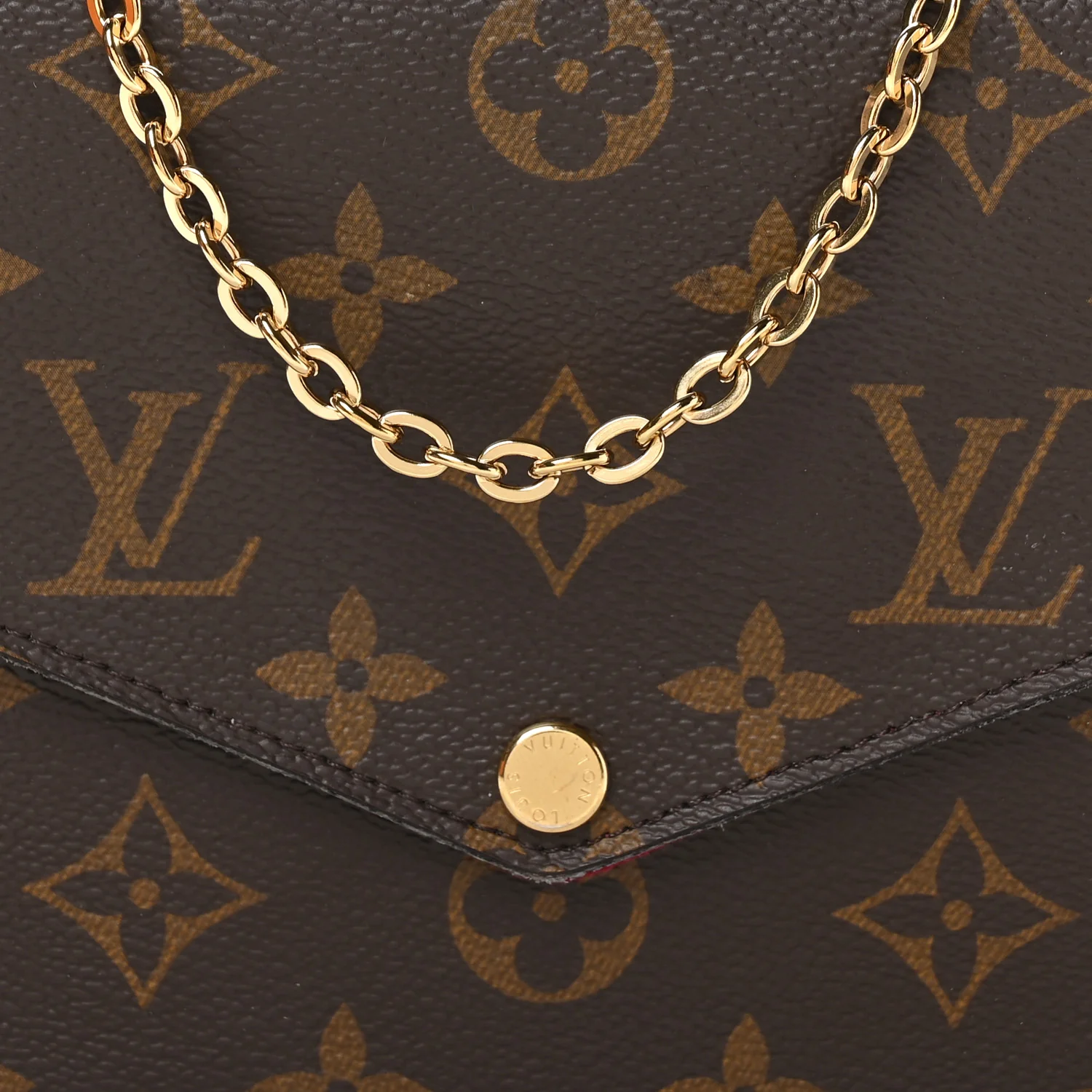 Monogram Pochette Felicie Chain Wallet Fuchsia - Image 8