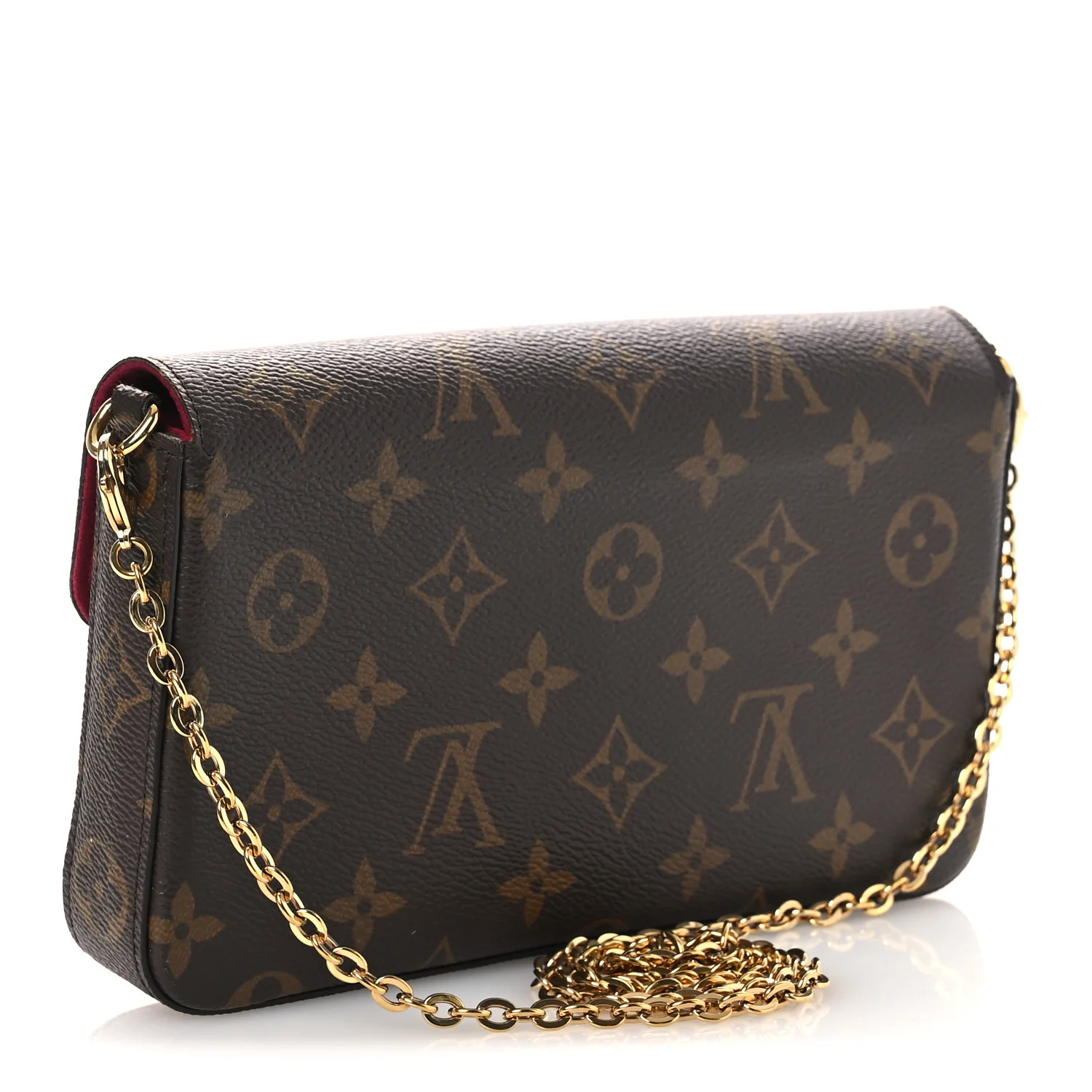 Monogram Pochette Felicie Chain Wallet Fuchsia - Image 4