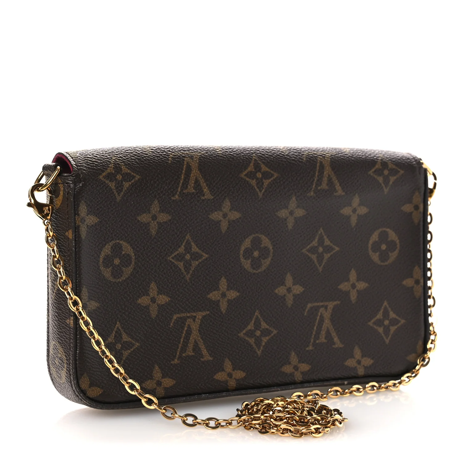 Monogram Pochette Felicie Chain Wallet Fuchsia - Image 3
