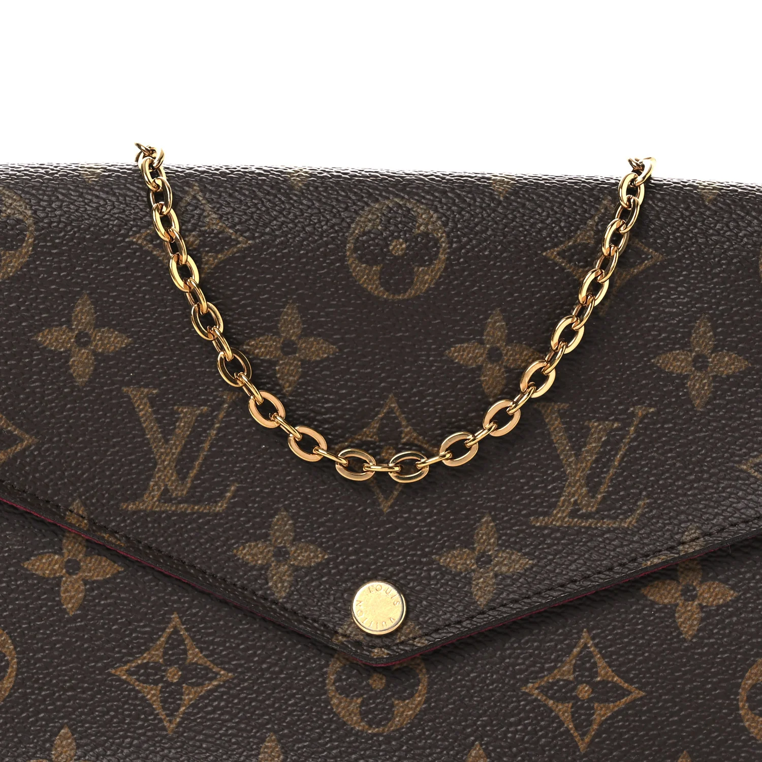 Monogram Pochette Felicie Chain Wallet Fuchsia - Image 7