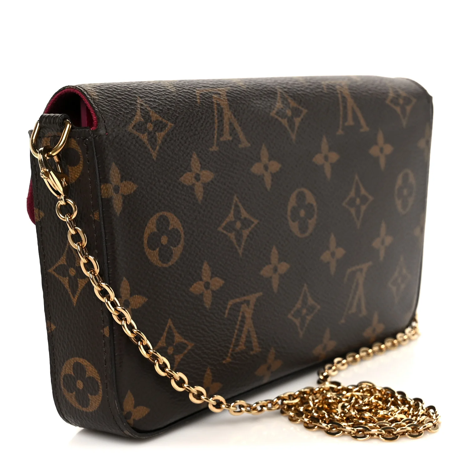 Monogram Pochette Felicie Chain Wallet Fuchsia - Image 4