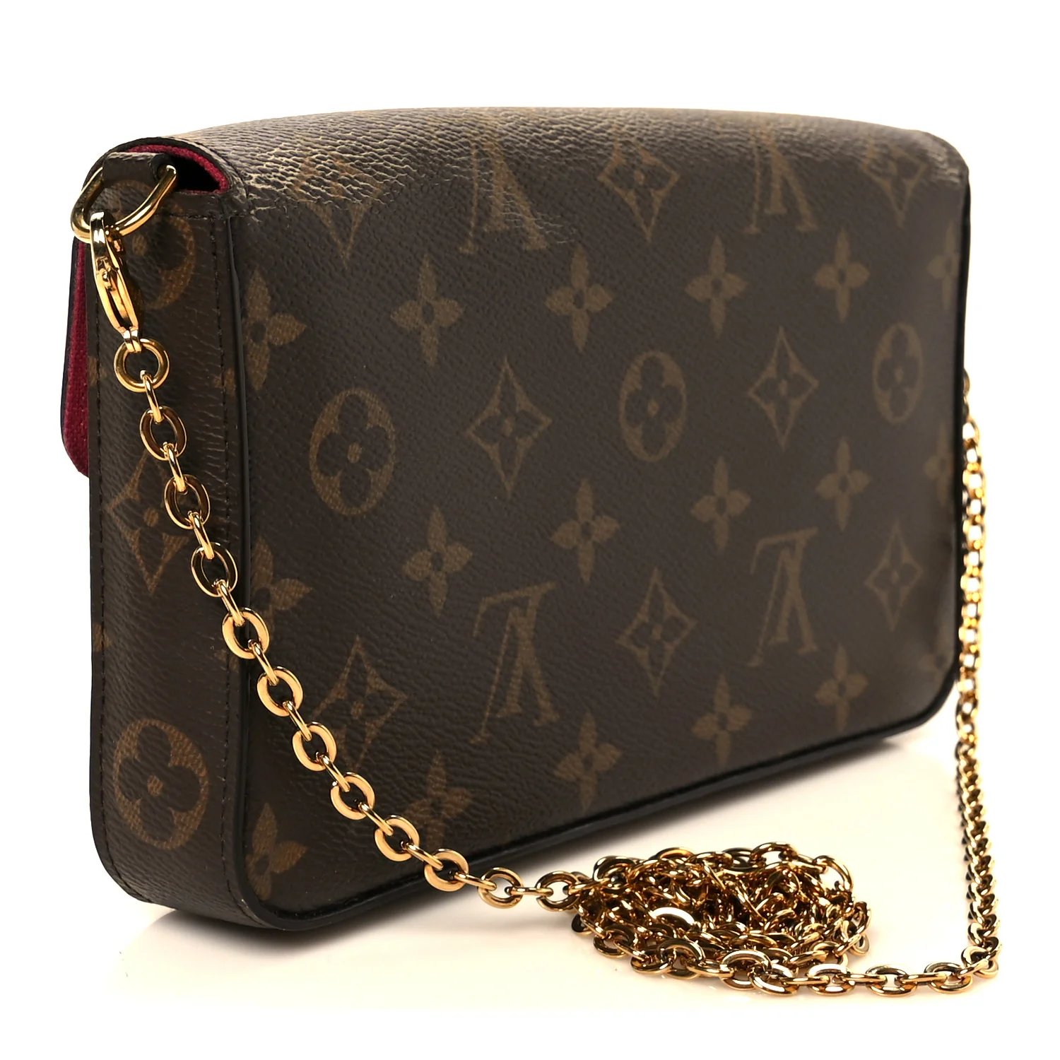 Monogram Pochette Felicie Chain Wallet Fuchsia - Image 5