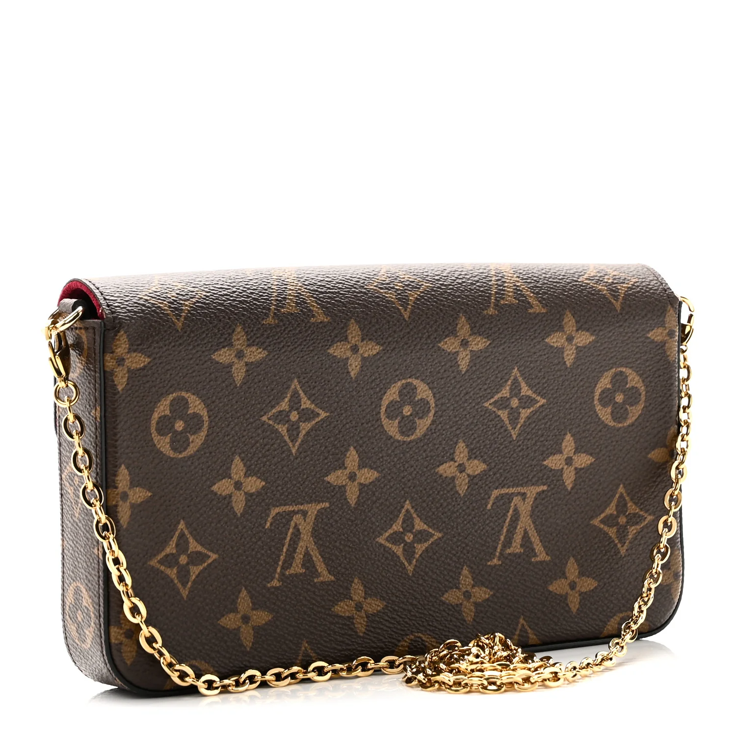Monogram Pochette Felicie Chain Wallet Fuchsia - Image 4