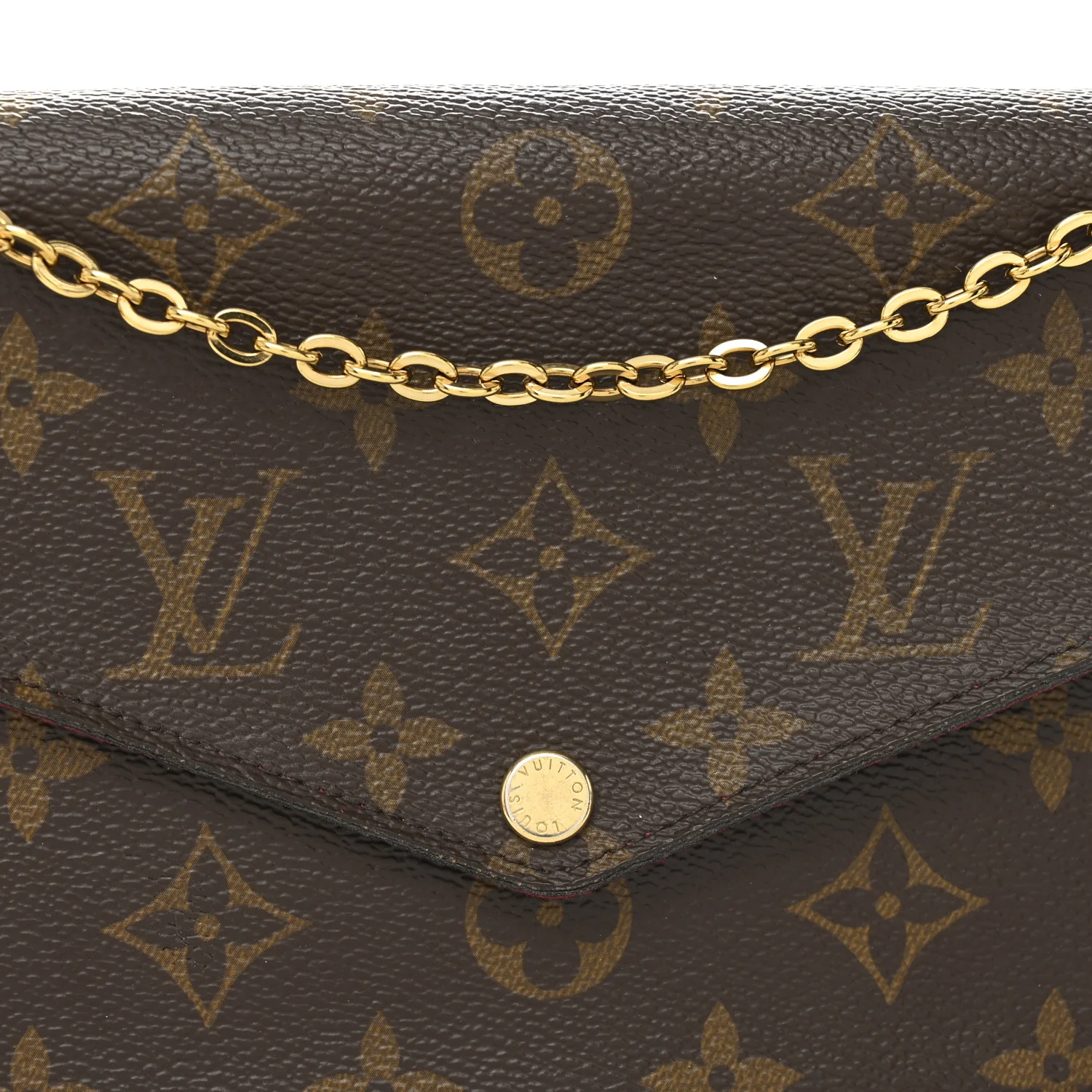 Monogram Pochette Felicie Chain Wallet Fuchsia - Image 8