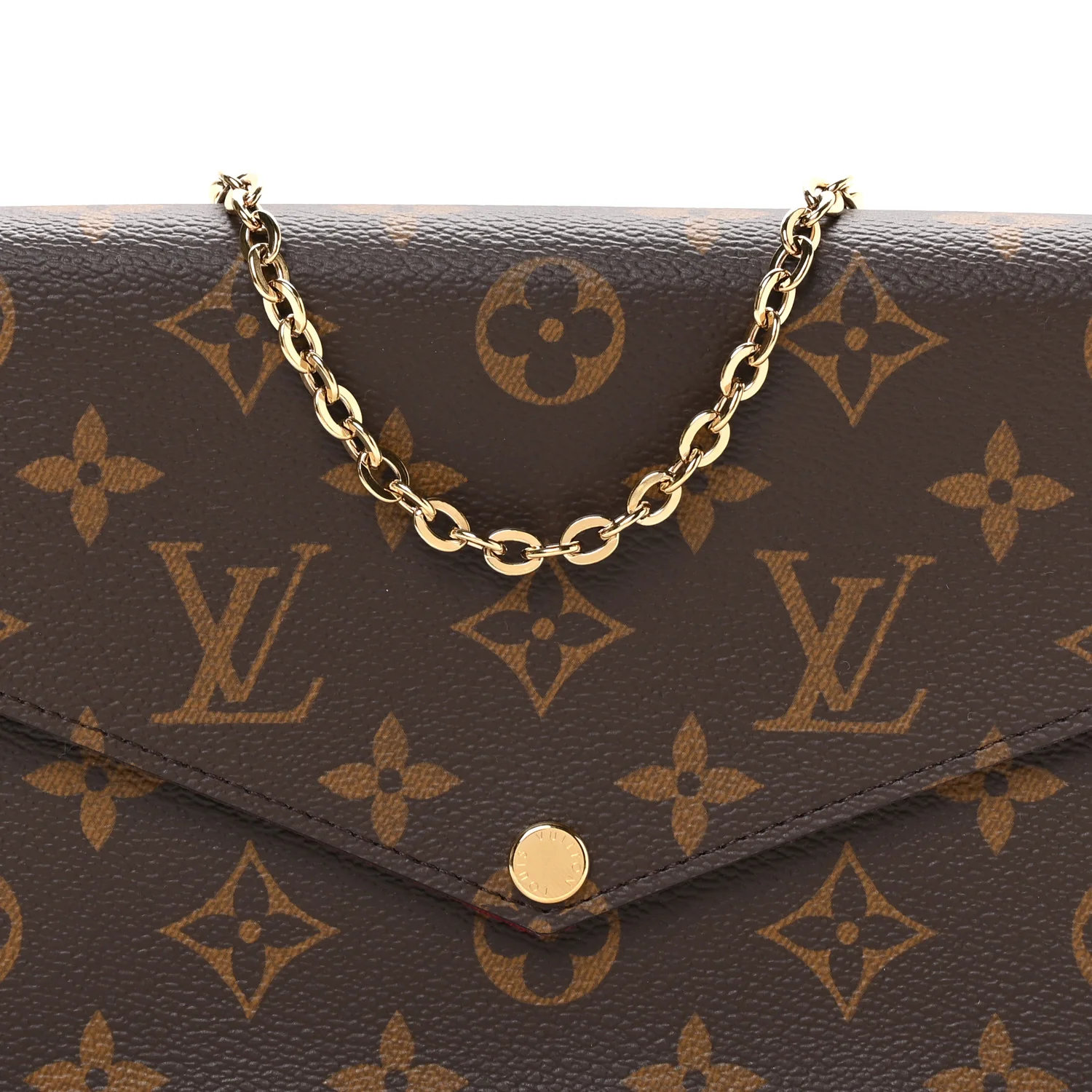 Monogram Pochette Felicie Chain Wallet Fuchsia - Image 8