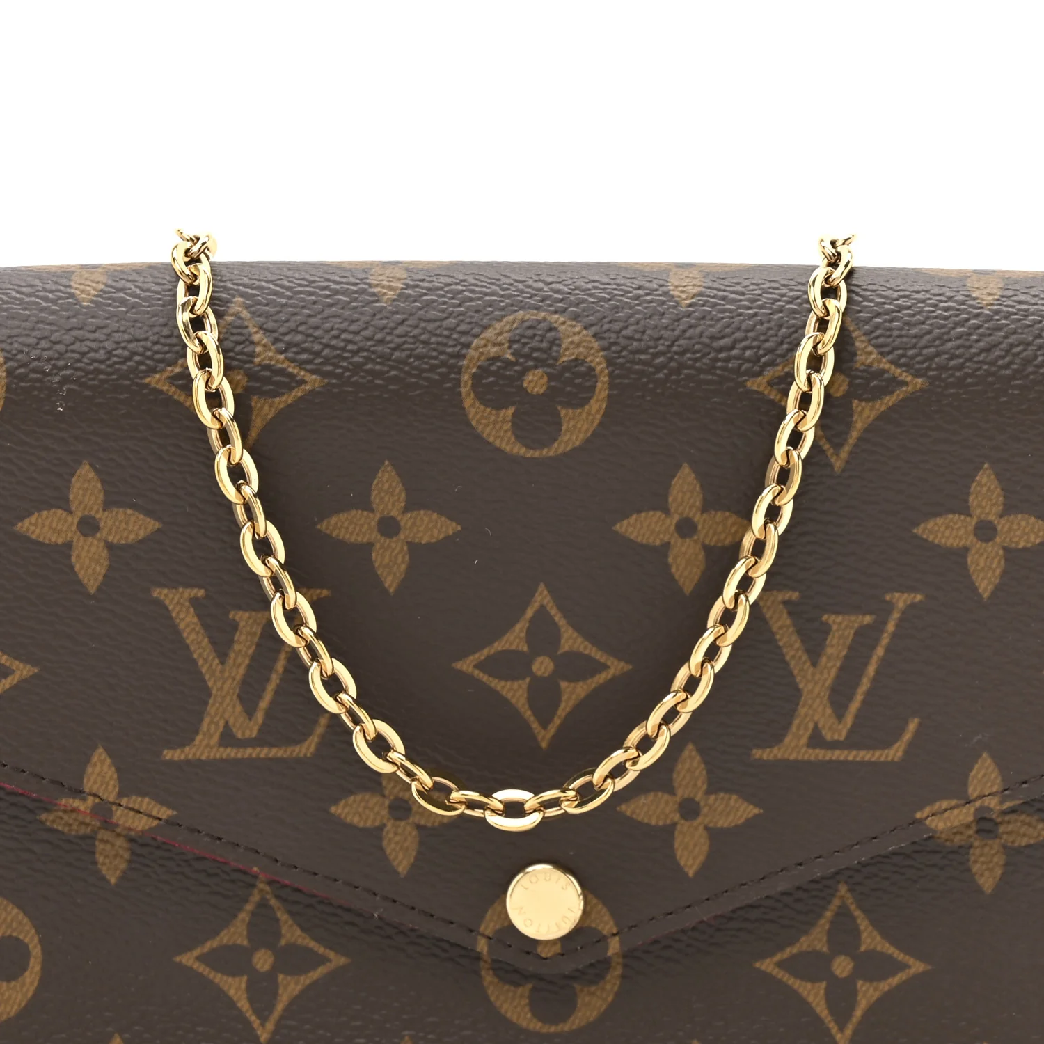 Monogram Pochette Felicie Chain Wallet Fuchsia - Image 10