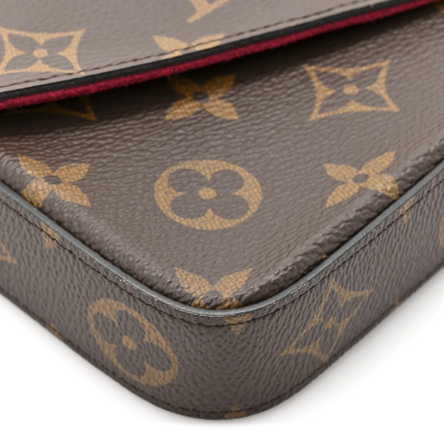 Monogram Pochette Felicie Chain Wallet Fuchsia - Image 13