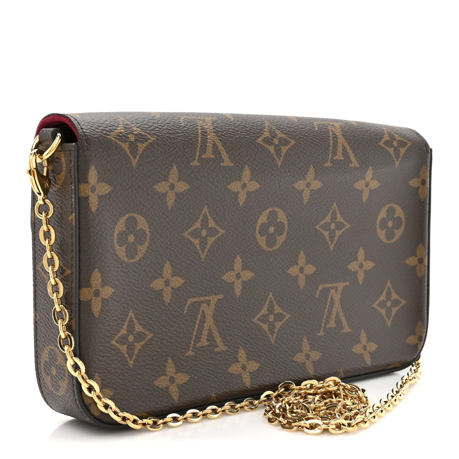Monogram Pochette Felicie Chain Wallet Fuchsia - Image 4