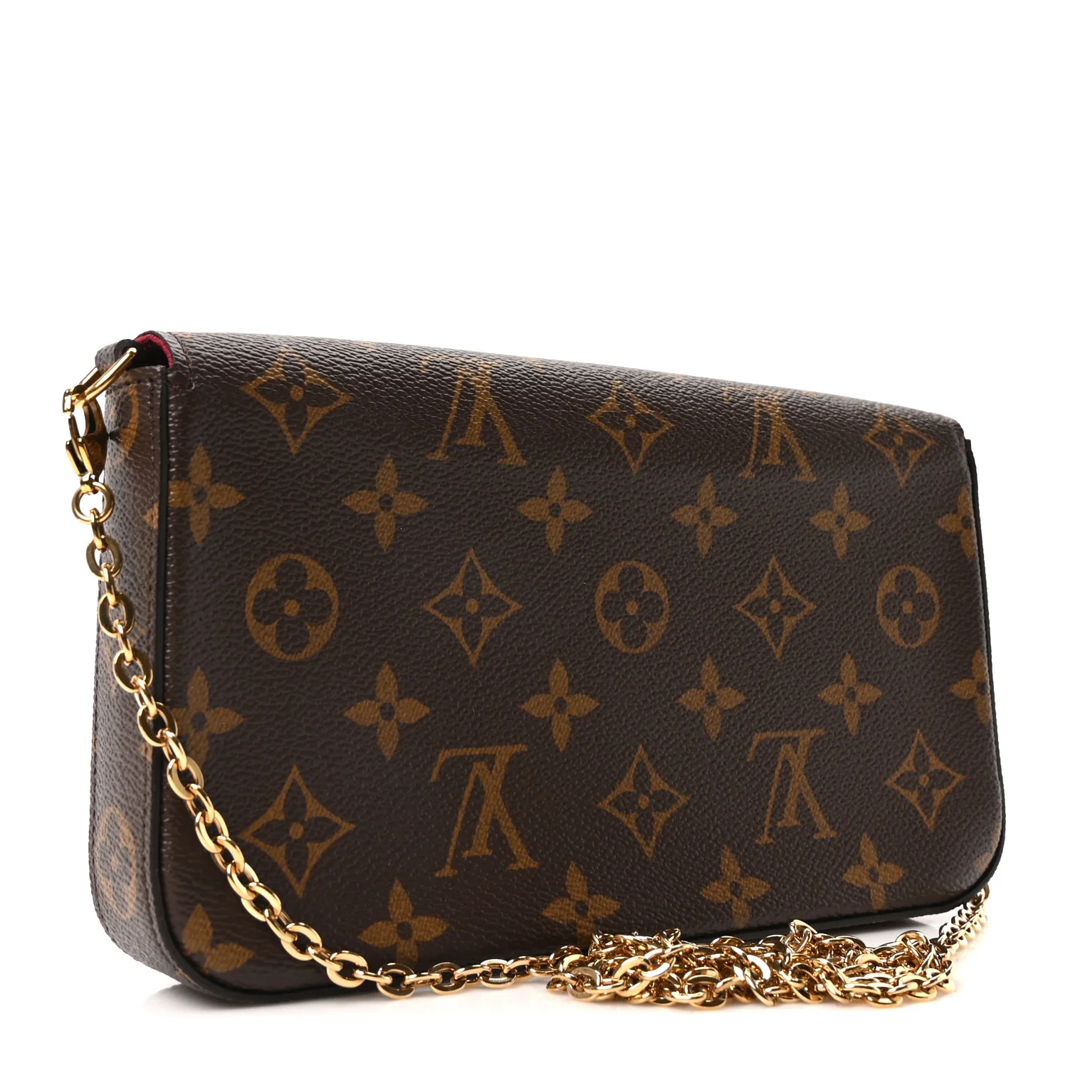 Monogram Pochette Felicie Chain Wallet Fuchsia - Image 4