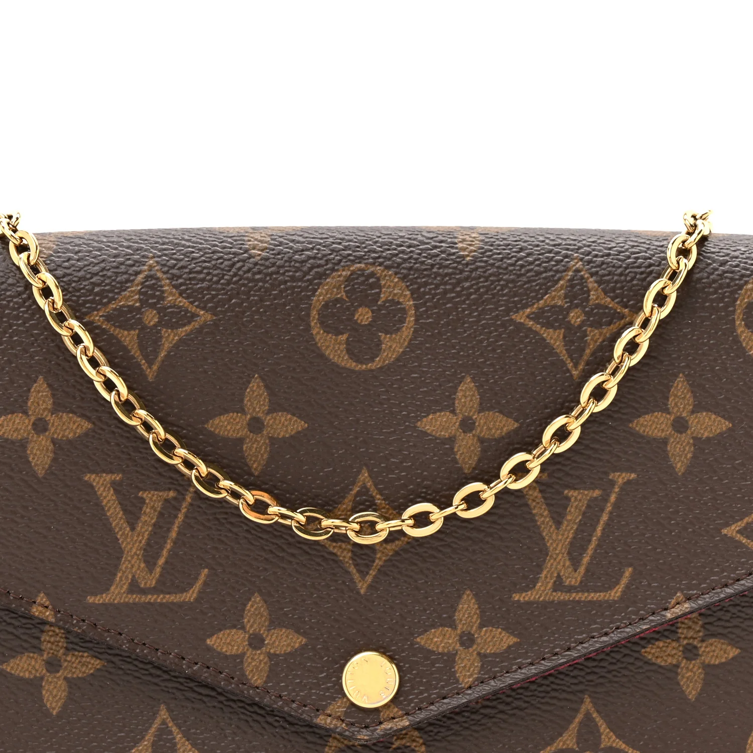 Monogram Pochette Felicie Chain Wallet Fuchsia - Image 10