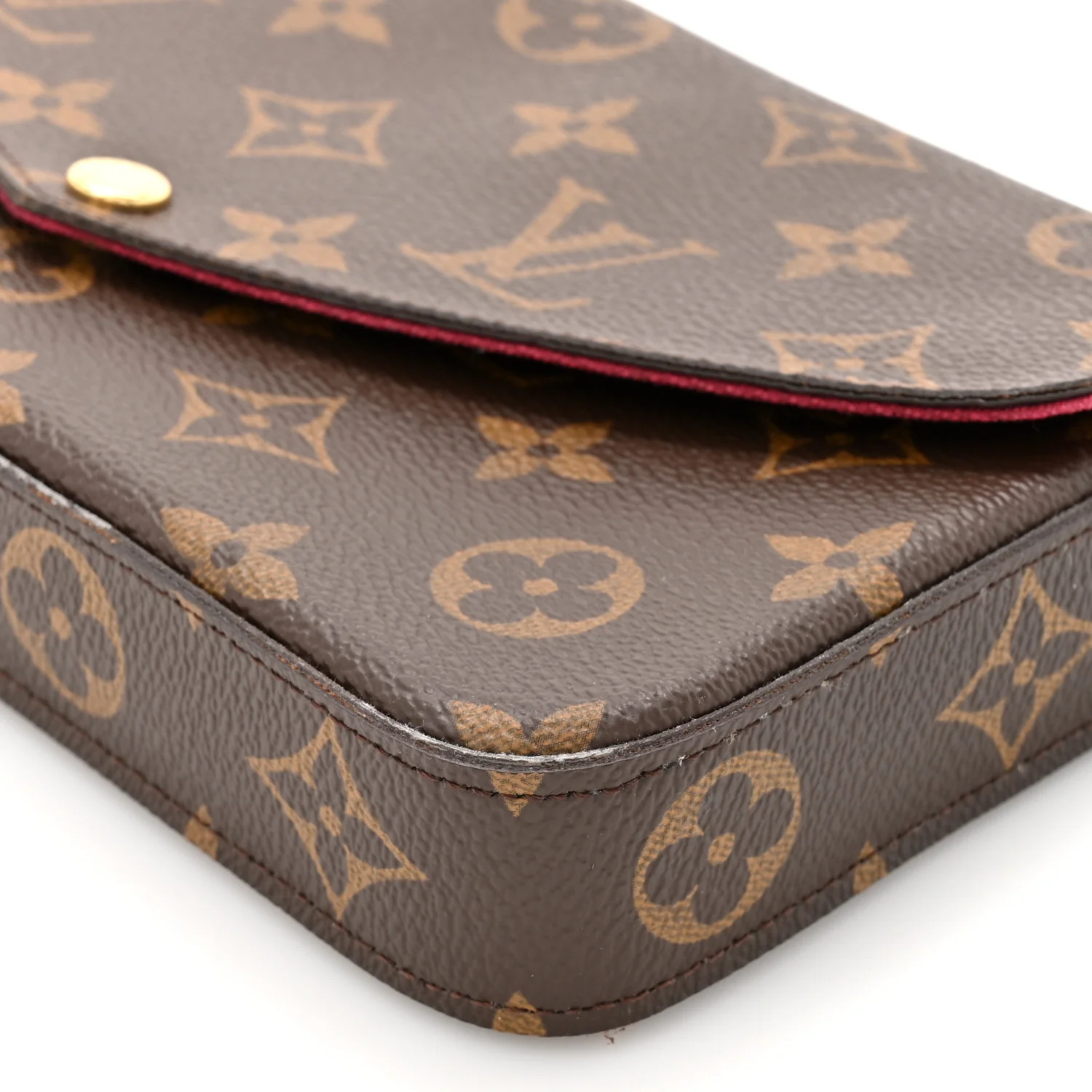 Monogram Pochette Felicie Chain Wallet Fuchsia - Image 11