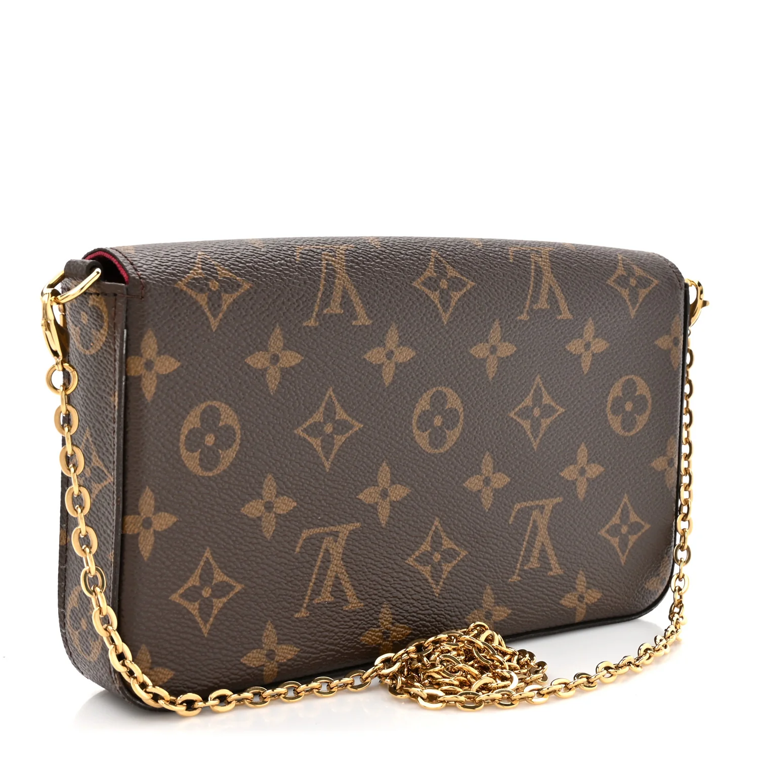 Monogram Pochette Felicie Chain Wallet Fuchsia - Image 4