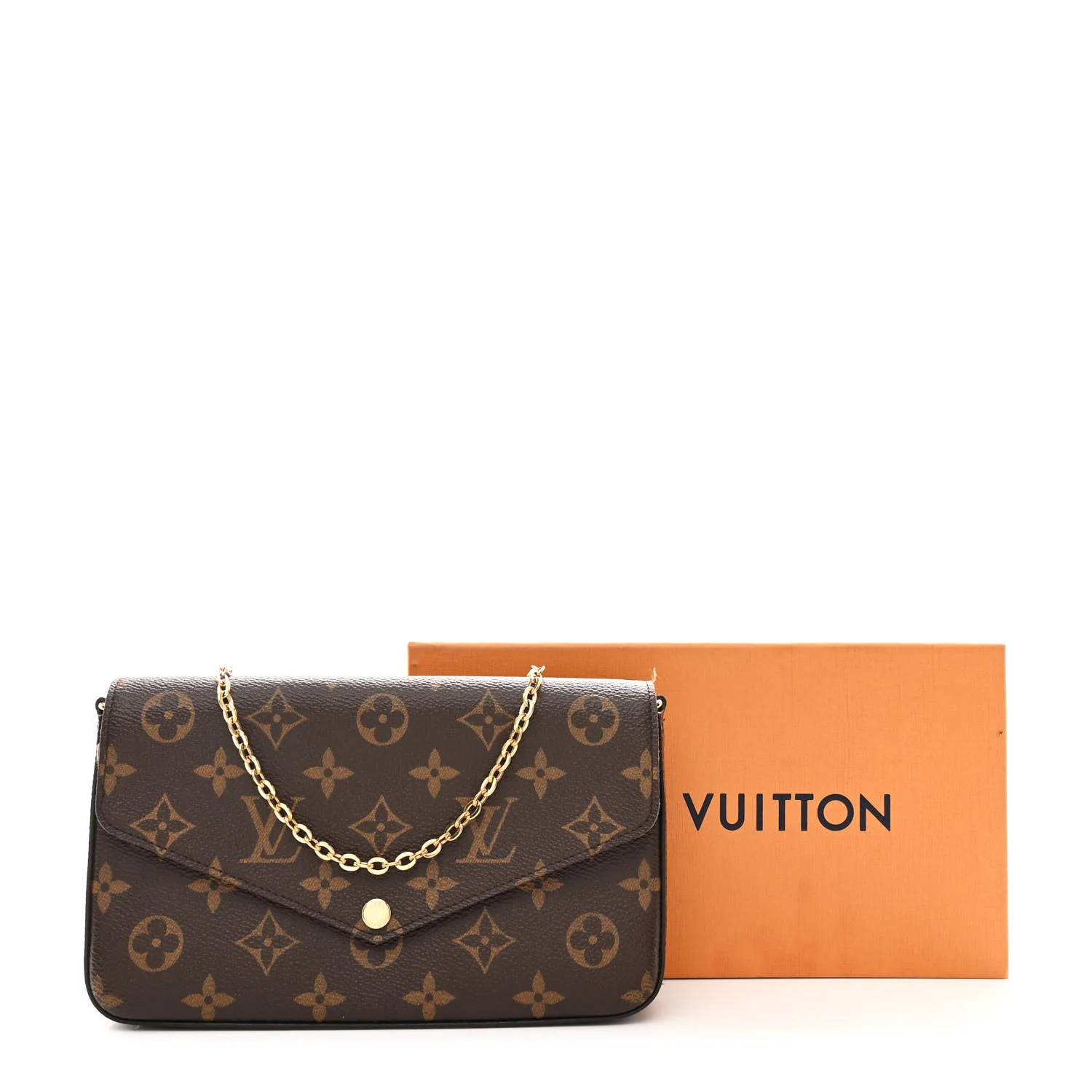 Monogram Pochette Felicie Chain Wallet Fuchsia - Image 11