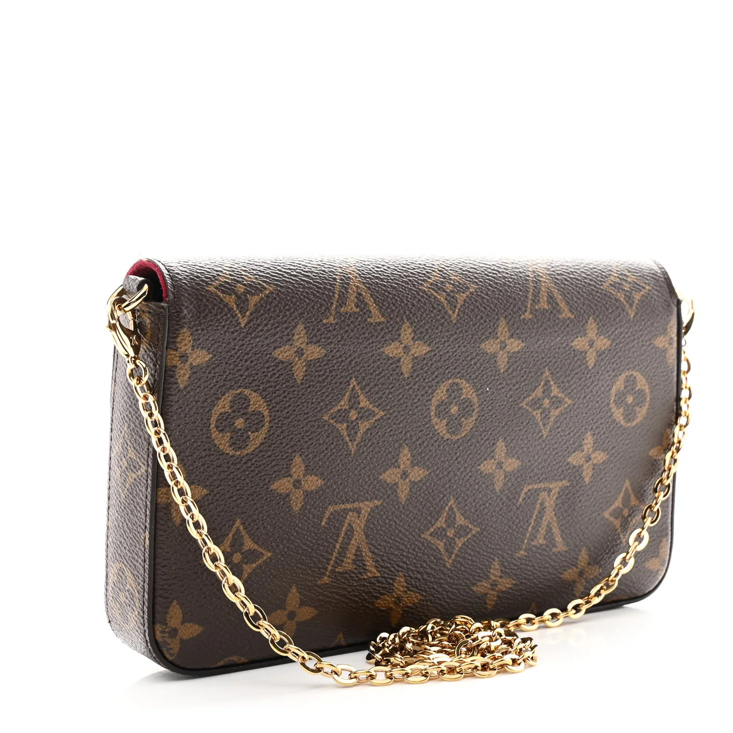 Monogram Pochette Felicie Chain Wallet Fuchsia - Image 3