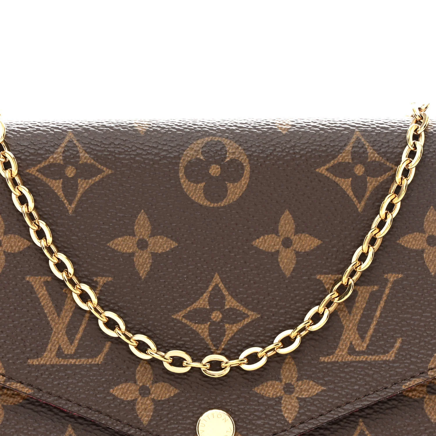Monogram Pochette Felicie Chain Wallet Fuchsia - Image 7