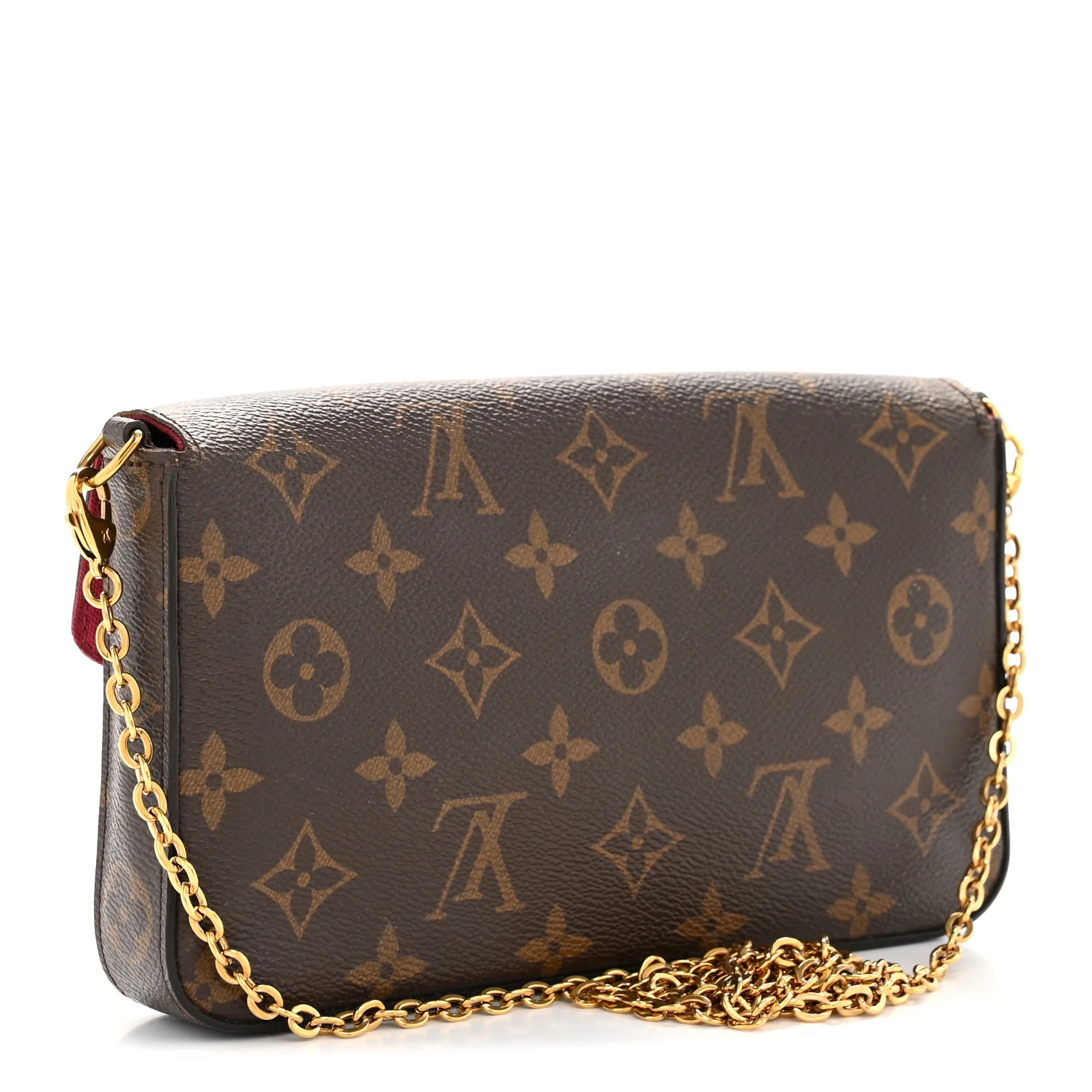 Monogram Pochette Felicie Chain Wallet Fuchsia - Image 10
