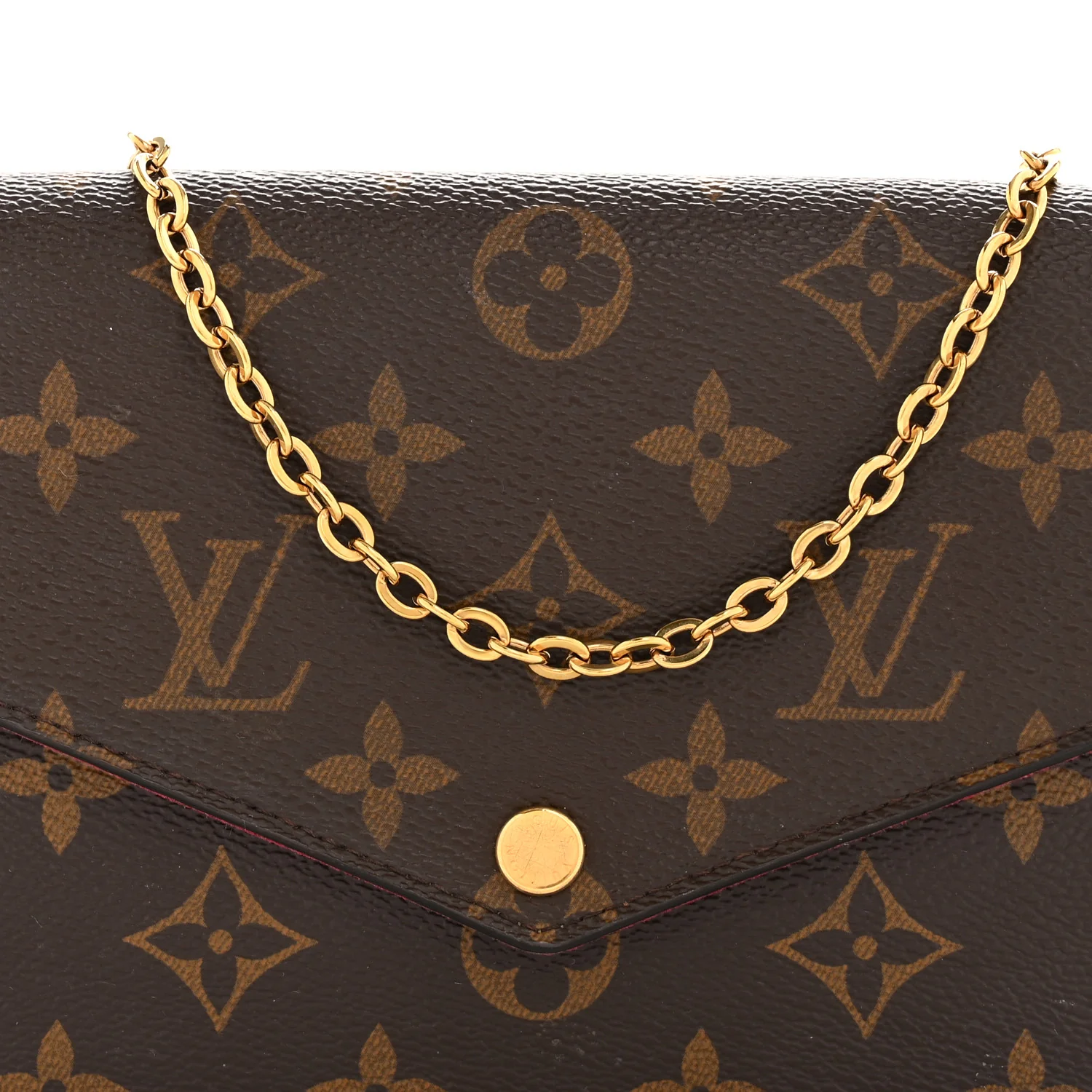 Monogram Pochette Felicie Chain Wallet Fuchsia - Image 23