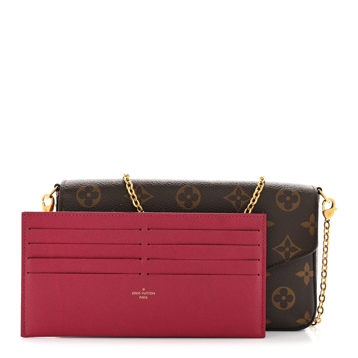 Monogram Pochette Felicie Chain Wallet Fuchsia - Image 6