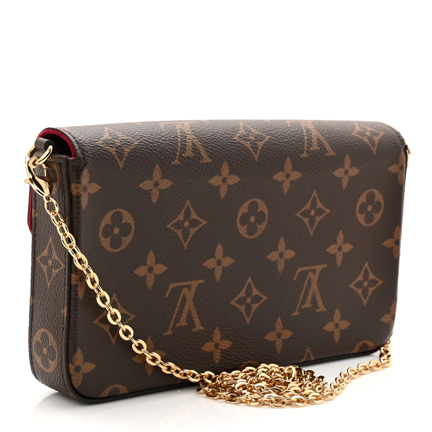 Monogram Pochette Felicie Chain Wallet Fuchsia - Image 6