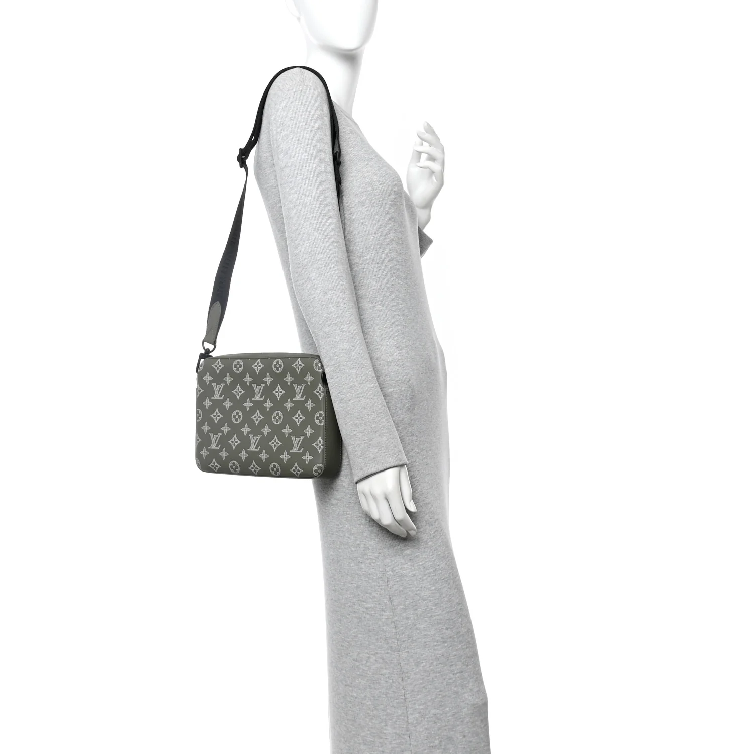 Monogram Shadow G65 Trio Messenger Olive Green - Image 2