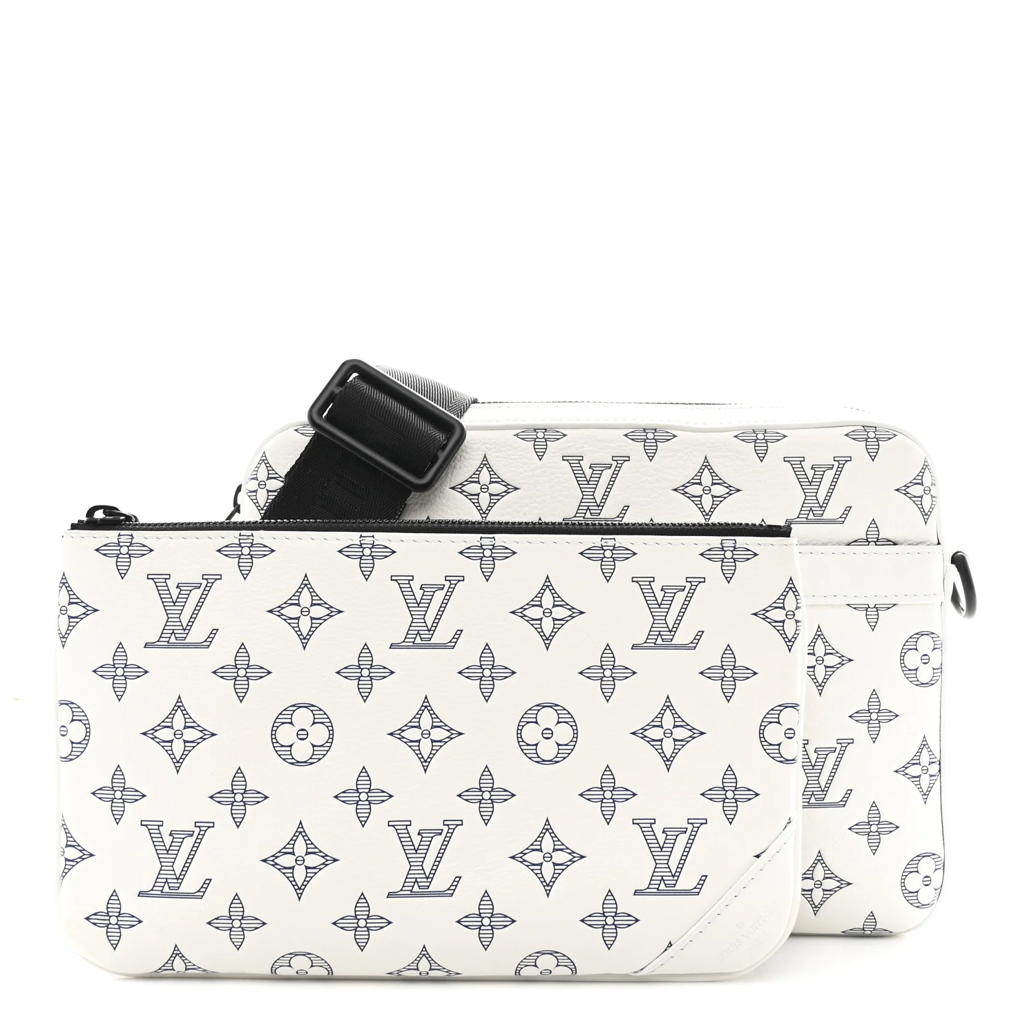 Monogram Shadow G65 Trio Messenger White