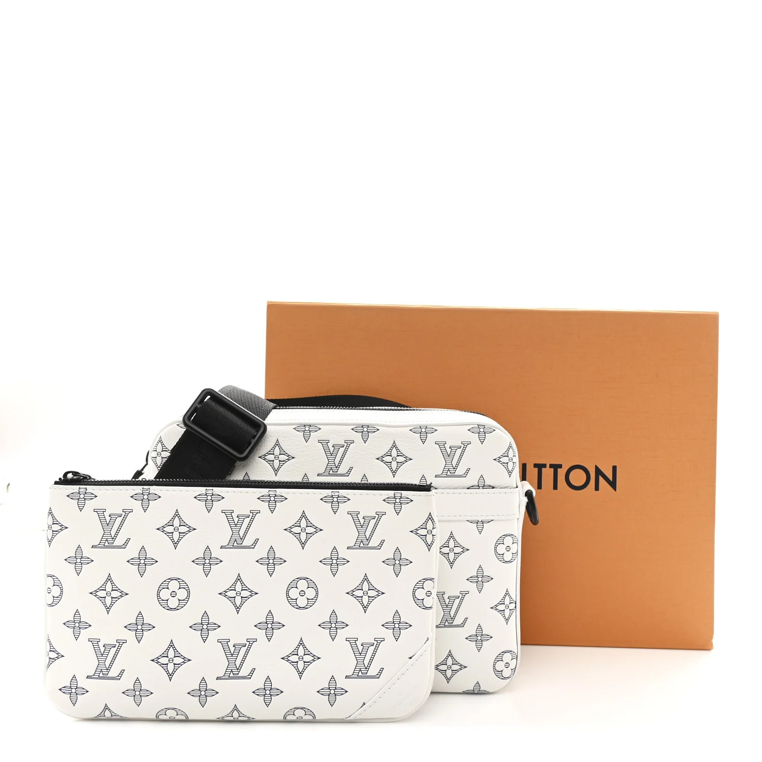 Monogram Shadow G65 Trio Messenger White - Image 13