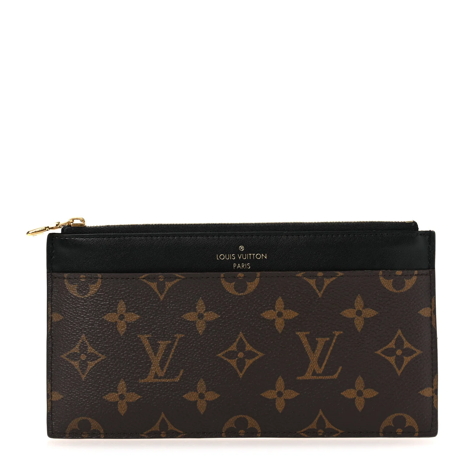 Monogram Slim Purse Black