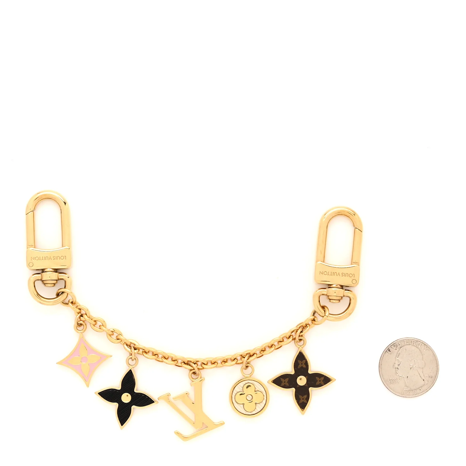 Monogram Spring Street Bag Charm Key Holder Gold - Image 2